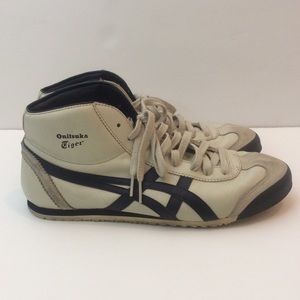 Onitsuka Tiger Tokyo Mid-Top Tan Navy Shoes RARE